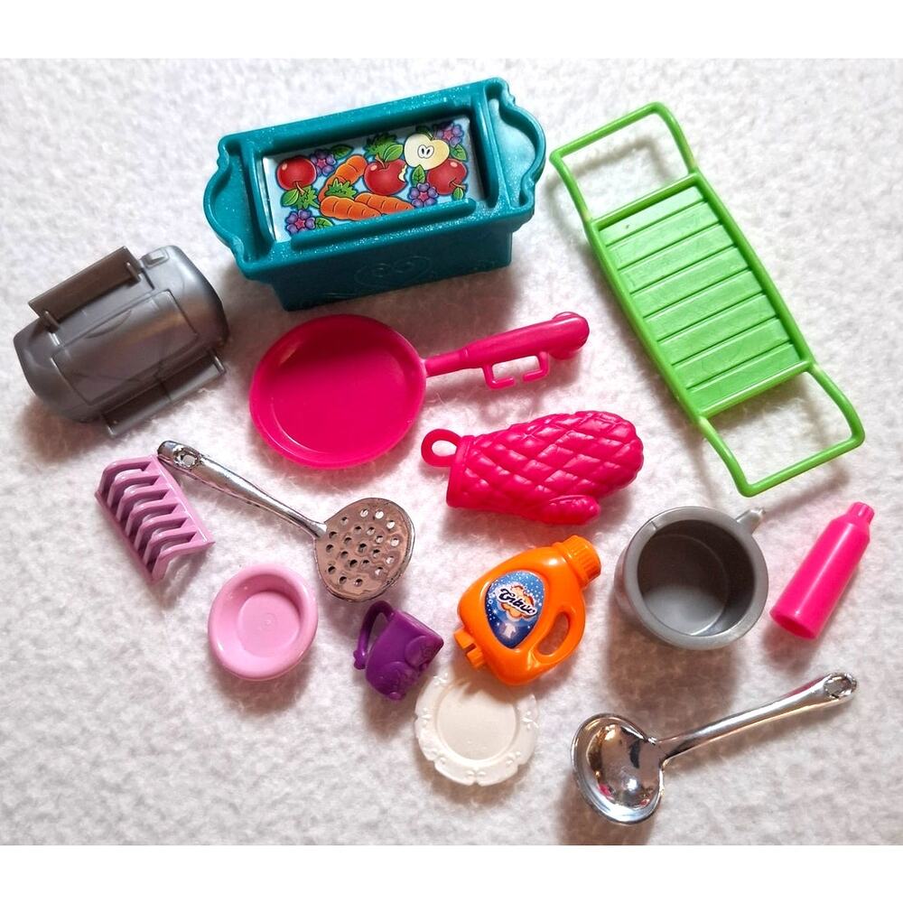 Barbie Size Accessories Lot House Kitchen Cooking Grill Replacement Diarama